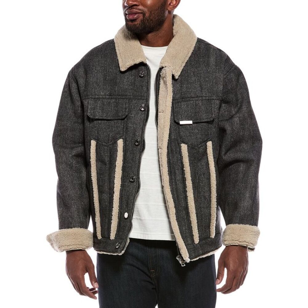 Rta Mens Danny Denim Jacket, Gray